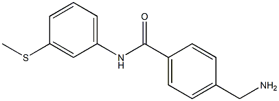 4-(aminomethyl)-N-[3-(methylthio)phenyl]benzamide 结构式