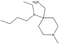 4-(aminomethyl)-N-butyl-N-ethyl-1-methylpiperidin-4-amine 结构式