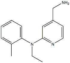 4-(aminomethyl)-N-ethyl-N-(2-methylphenyl)pyridin-2-amine 结构式