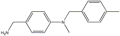 4-(aminomethyl)-N-methyl-N-[(4-methylphenyl)methyl]aniline 结构式