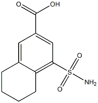 4-(aminosulfonyl)-5,6,7,8-tetrahydronaphthalene-2-carboxylic acid 结构式