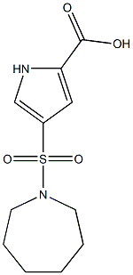 4-(azepan-1-ylsulfonyl)-1H-pyrrole-2-carboxylic acid 结构式