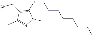 4-(chloromethyl)-1,3-dimethyl-5-(octyloxy)-1H-pyrazole 结构式