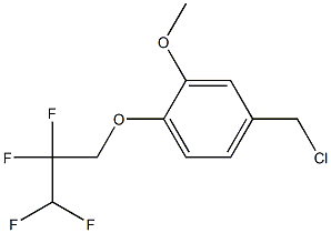 4-(chloromethyl)-2-methoxy-1-(2,2,3,3-tetrafluoropropoxy)benzene 结构式