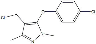 4-(chloromethyl)-5-(4-chlorophenoxy)-1,3-dimethyl-1H-pyrazole 结构式