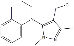 4-(chloromethyl)-N-ethyl-1,3-dimethyl-N-(2-methylphenyl)-1H-pyrazol-5-amine 结构式