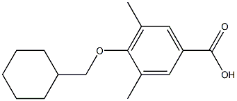 4-(cyclohexylmethoxy)-3,5-dimethylbenzoic acid 结构式