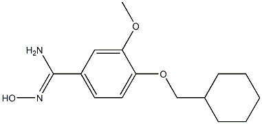 4-(cyclohexylmethoxy)-N'-hydroxy-3-methoxybenzenecarboximidamide 结构式