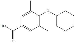 4-(cyclohexyloxy)-3,5-dimethylbenzoic acid 结构式