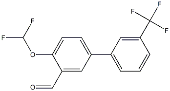 4-(difluoromethoxy)-3'-(trifluoromethyl)-1,1'-biphenyl-3-carbaldehyde 结构式