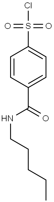 4-(pentylcarbamoyl)benzene-1-sulfonyl chloride 结构式