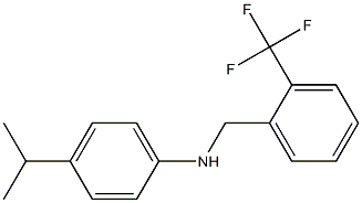 4-(propan-2-yl)-N-{[2-(trifluoromethyl)phenyl]methyl}aniline 结构式