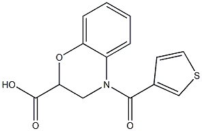 4-(thien-3-ylcarbonyl)-3,4-dihydro-2H-1,4-benzoxazine-2-carboxylic acid 结构式