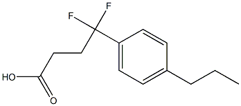 4,4-difluoro-4-(4-propylphenyl)butanoic acid 结构式