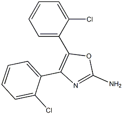 4,5-bis(2-chlorophenyl)-1,3-oxazol-2-amine 结构式