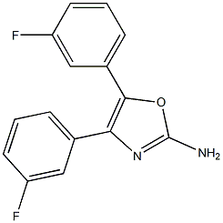 4,5-bis(3-fluorophenyl)-1,3-oxazol-2-amine 结构式