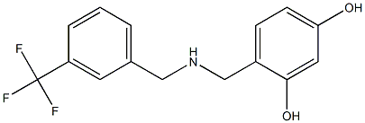 4-[({[3-(trifluoromethyl)phenyl]methyl}amino)methyl]benzene-1,3-diol 结构式