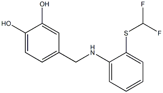 4-[({2-[(difluoromethyl)sulfanyl]phenyl}amino)methyl]benzene-1,2-diol 结构式