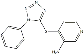4-[(1-phenyl-1H-1,2,3,4-tetrazol-5-yl)sulfanyl]pyridin-3-amine 结构式