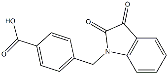 4-[(2,3-dioxo-2,3-dihydro-1H-indol-1-yl)methyl]benzoic acid 结构式