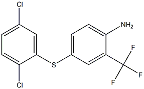 4-[(2,5-dichlorophenyl)sulfanyl]-2-(trifluoromethyl)aniline 结构式