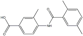 4-[(2,5-dimethylbenzene)amido]-3-methylbenzoic acid 结构式