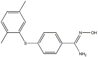 4-[(2,5-dimethylphenyl)sulfanyl]-N'-hydroxybenzene-1-carboximidamide 结构式