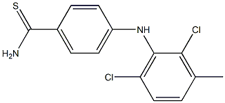 4-[(2,6-dichloro-3-methylphenyl)amino]benzene-1-carbothioamide 结构式