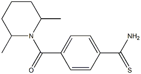 4-[(2,6-dimethylpiperidin-1-yl)carbonyl]benzenecarbothioamide 结构式