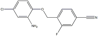 4-[(2-amino-4-chlorophenoxy)methyl]-3-fluorobenzonitrile 结构式