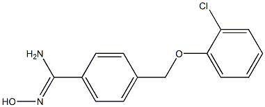 4-[(2-chlorophenoxy)methyl]-N'-hydroxybenzenecarboximidamide 结构式