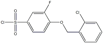 4-[(2-chlorophenyl)methoxy]-3-fluorobenzene-1-sulfonyl chloride 结构式