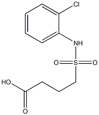 4-[(2-chlorophenyl)sulfamoyl]butanoic acid 结构式