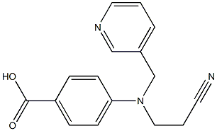 4-[(2-cyanoethyl)(pyridin-3-ylmethyl)amino]benzoic acid 结构式