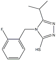 4-[(2-fluorophenyl)methyl]-5-(propan-2-yl)-4H-1,2,4-triazole-3-thiol 结构式