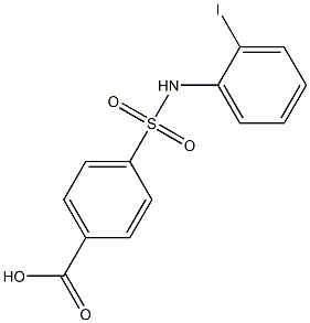 4-[(2-iodophenyl)sulfamoyl]benzoic acid 结构式