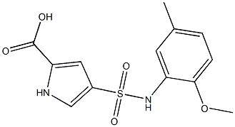 4-[(2-methoxy-5-methylphenyl)sulfamoyl]-1H-pyrrole-2-carboxylic acid 结构式