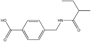 4-[(2-methylbutanamido)methyl]benzoic acid 结构式