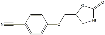4-[(2-oxo-1,3-oxazolidin-5-yl)methoxy]benzonitrile 结构式