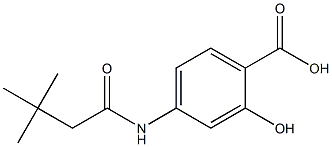 4-[(3,3-dimethylbutanoyl)amino]-2-hydroxybenzoic acid 结构式