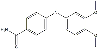 4-[(3,4-dimethoxyphenyl)amino]benzene-1-carbothioamide 结构式