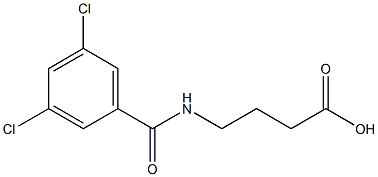 4-[(3,5-dichlorobenzoyl)amino]butanoic acid 结构式