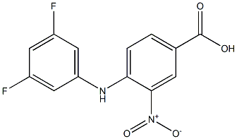 4-[(3,5-difluorophenyl)amino]-3-nitrobenzoic acid 结构式