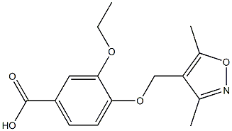 4-[(3,5-dimethyl-1,2-oxazol-4-yl)methoxy]-3-ethoxybenzoic acid 结构式