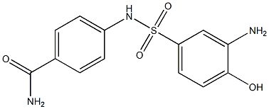 4-[(3-amino-4-hydroxybenzene)sulfonamido]benzamide 结构式