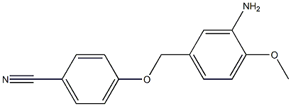 4-[(3-amino-4-methoxyphenyl)methoxy]benzonitrile 结构式