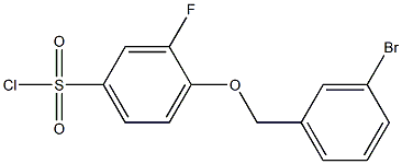 4-[(3-bromophenyl)methoxy]-3-fluorobenzene-1-sulfonyl chloride 结构式