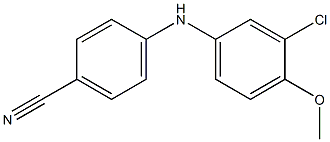 4-[(3-chloro-4-methoxyphenyl)amino]benzonitrile 结构式
