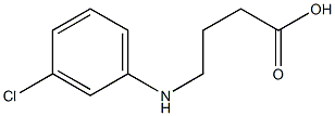 4-[(3-chlorophenyl)amino]butanoic acid 结构式