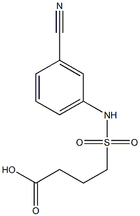 4-[(3-cyanophenyl)sulfamoyl]butanoic acid 结构式